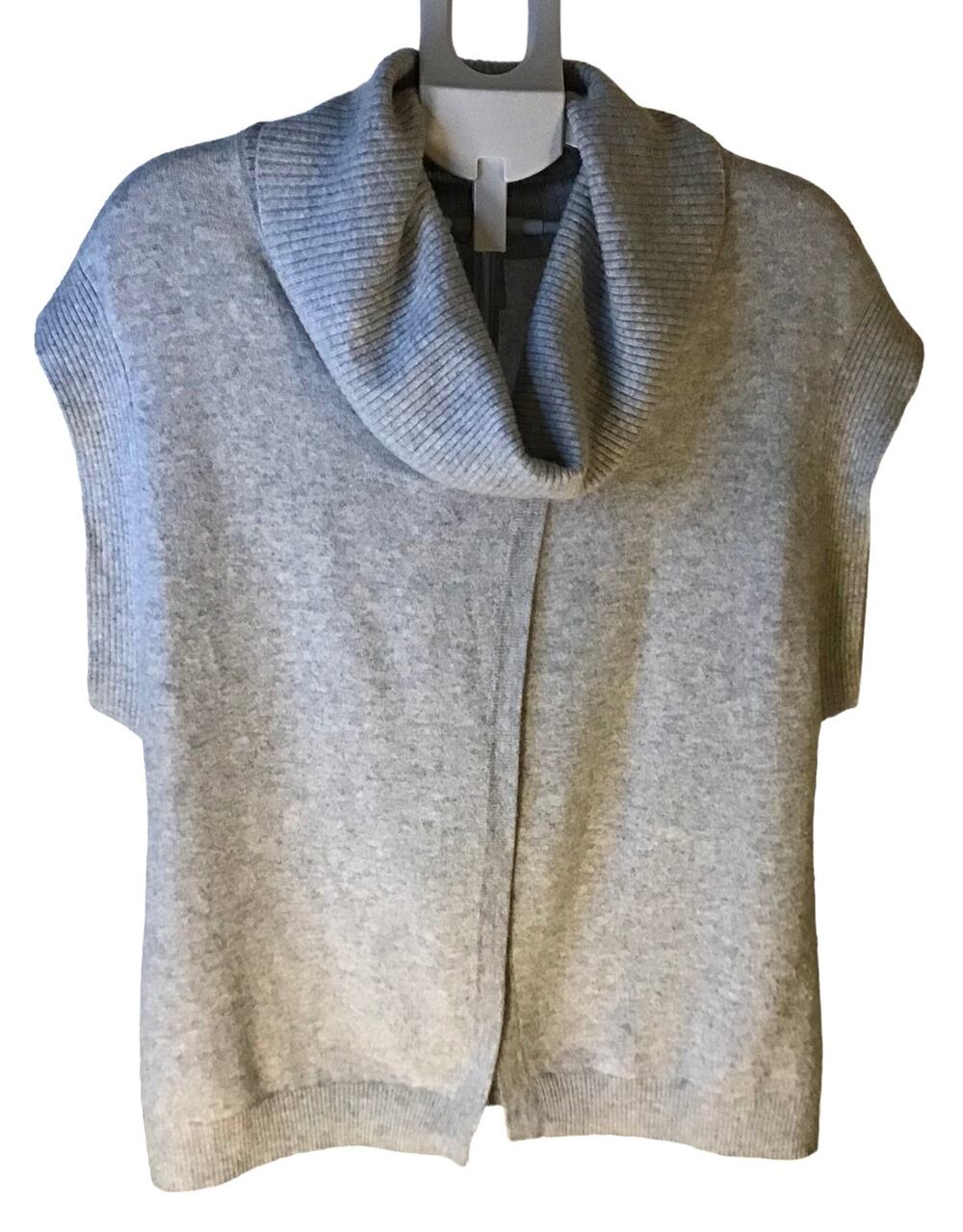 Design History Gray 100% Cashmere Cowl Neck Vest Women’s SZ. M